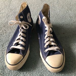 Converse All Star high top sneakers Sz 8 navy 2006 made